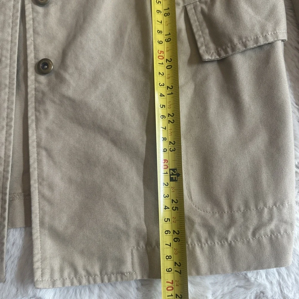 Harve Benard Womens Beige Long Sleeve Button‎ Front Utility Jacket Size 10